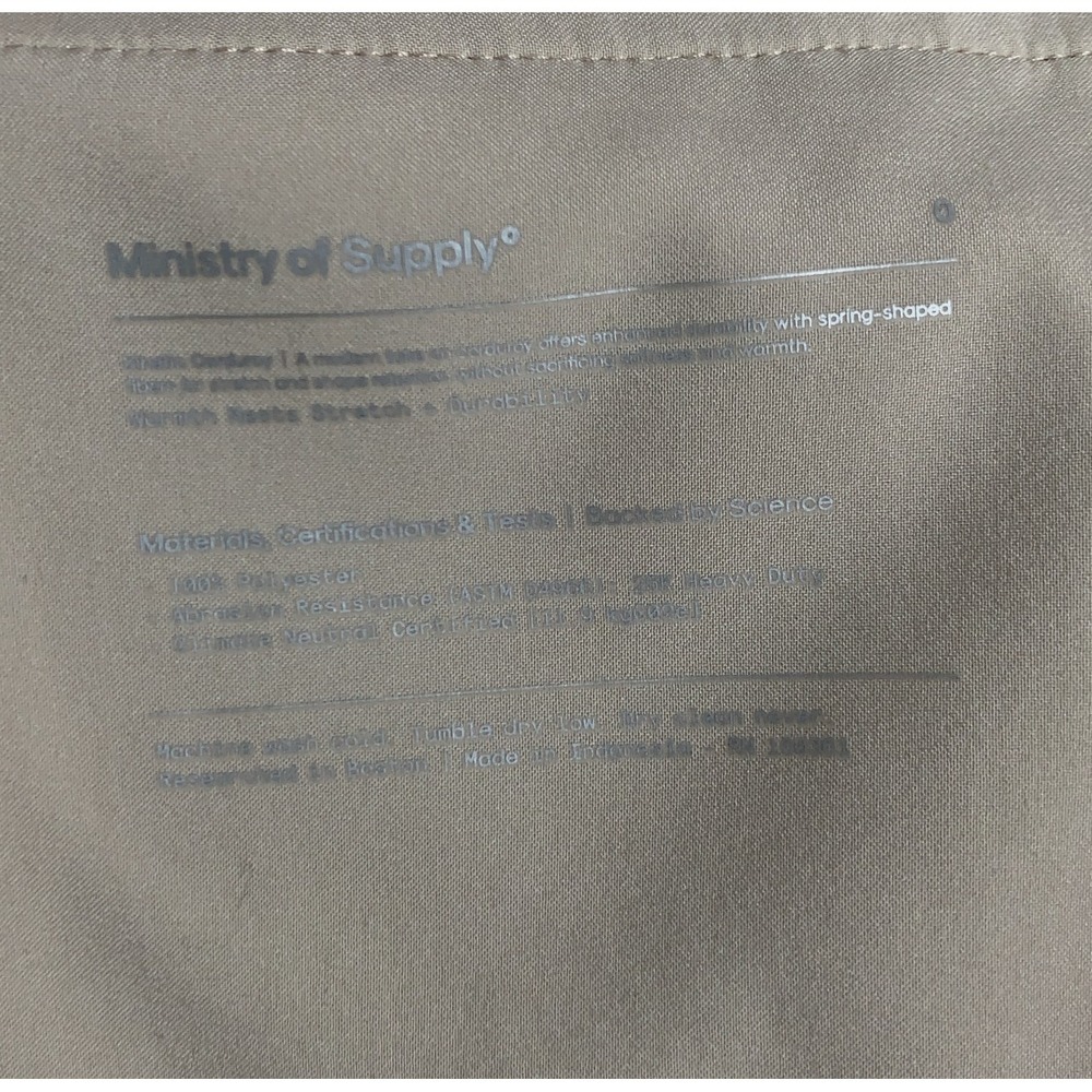 Ministry Of Supply Kinetic Pant Women's 0 Sand Corduroy 5-Pocket High Rise Ankle - Picture 3 of 9